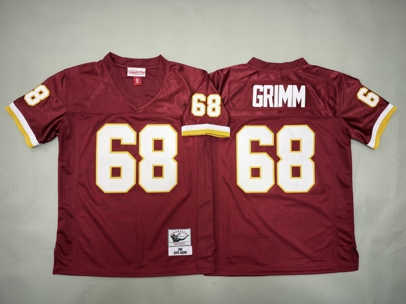 Youth Washington Redskins #68 Grimm Red Throwback Limited Nike NFL Jersey 01